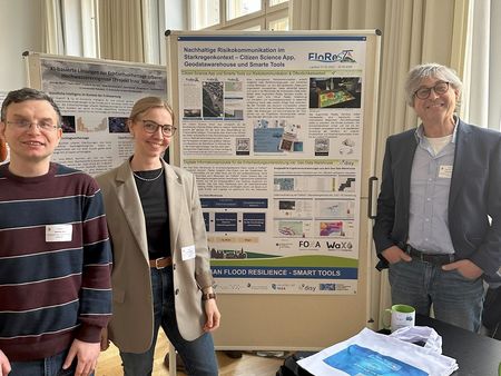 Vertreter des Umwelt-Campus bei der WAX-Tagung: Sascha Nau, Jaqueline Hoffmann, Prof. Fischer-Stabel (Gina Stratmann)